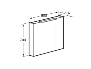 Зеркало Roca Oleta A857647515 с подсветкой 80см капучино